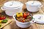 Kit Conjunto Caçarola Hercules Revestimento Ceramico Indução Branca 2,4L + 4,3L + 6,8L - Imagem 5