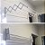 Varal de Parede Secalux Sanfonado Retrátil Reforçado de Aço Branco 80cm - Imagem 6