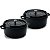Kit Conjunto Caçarola Hercules Revestimento Ceramico Indução Preto 6,8L + 6,8L - Imagem 1