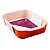 Assadeira Trevessa Hercules Retangular Laranja Antiaderente Ceramico 35X24cm 5,4L - Imagem 1