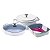 Kit Caçarolas Com Assadeira Hercules Antiaderente Ceramico Branca Média PA9000 - Imagem 1
