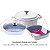 Kit Caçarolas Com Assadeira Hercules Antiaderente Ceramico Branca Grande PA9000 - Imagem 2