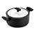 Caçarola Hercules Redonda Antiaderente Ceramica Indução Preta 24x10 4,5L - Imagem 1