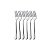 Kit 6 Garfos de Sobremesa Hercules Olimpia Aço Inox 1555-005 - Imagem 1