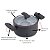 Caçarola Hercules Redonda Antiaderente Ceramica Indução Cinza 22x9cm 3L - Imagem 2