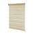 Persiana Zebra Rolo Dupla 140X160 Bege Linho - Imagem 3