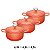 Kit Conjunto Caçarola Lehavi Florença Revestimento Ceramico Indução Laranja 4,5L + 4,5L + 4,5L - Imagem 2