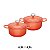 Kit Conjunto Caçarola Lehavi Florença Revestimento Ceramico Indução Laranja 4,5L + 4,5L - Imagem 2