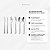 Kit Talheres de Sobremesa Hercules Olimpia Aço inox 6 peças - Imagem 2
