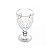 Taça de Água De Vidro Com Fio Dourado Greek Wollf 320Ml - Imagem 2