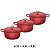 Kit Conjunto Caçarola Lehavi Florença Revestimento Ceramico Indução Vermelha 4,5L + 4,5L + 4,5L - Imagem 2