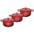 Kit Conjunto Caçarola Lehavi Florença Revestimento Ceramico Indução Vermelha 4,5L + 4,5L + 4,5L - Imagem 1