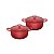 Kit Conjunto Caçarola Lehavi Florença Revestimento Ceramico Indução Vermelha 4,5L + 4,5L - Imagem 1