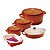 Kit Conjunto Caçarola e Assadeira Hercules Revestimento Ceramico Indução Laranja 3L + 4,3L + 6,8L + 3,5L - Imagem 1