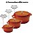 Kit Conjunto Caçarola Hercules Revestimento Ceramico Indução Laranja 2,4L + 4,3L + 6,8L + Utensilios De Silicone - Imagem 3