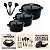 Kit Conjunto Caçarola Hercules Revestimento Ceramico Indução Preto 2,4L + 4,3L + 6,8L + Utensilios De Silicone - Imagem 3