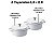 Kit Conjunto Caçarola Hercules Revestimento Ceramico Indução Branca 2,4L + 2,4L + Utensilios De Silicone - Imagem 3