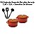 Kit Conjunto Caçarola Hercules Revestimento Ceramico Indução Laranja 2,4L + 2,4L + Utensilios De Silicone - Imagem 3