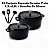Kit Conjunto Caçarola Hercules Revestimento Ceramico Indução Preta 4,3L + 6,8L + Utensilios De Silicone - Imagem 4
