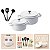 Kit Conjunto Caçarola Hercules Revestimento Ceramico Indução Branca 4,3L + 6,8L + Utensilios De Silicone - Imagem 3