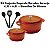 Kit Conjunto Caçarola Hercules Revestimento Ceramico Indução Laranja 4,3L + 6,8L + Utensilios De Silicone - Imagem 3