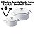 Kit Conjunto Caçarola Hercules Revestimento Ceramico Indução Branca 2,4L + 6,8L + Utensilios De Silicone - Imagem 4