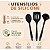 Kit Conjunto Caçarola Hercules Revestimento Ceramico Indução Branca 2,4L + 6,8L + Utensilios De Silicone - Imagem 7