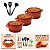 Kit Conjunto Caçarola Hercules Revestimento Ceramico Indução Laranja 2,4L + 2,4L + 2,4L + Utensilios De Silicone - Imagem 3