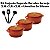 Kit Conjunto Caçarola Hercules Revestimento Ceramico Indução Laranja 2,4L + 2,4L + 2,4L + Utensilios De Silicone - Imagem 4