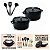 Kit Conjunto Caçarola Hercules Revestimento Ceramico Indução Preta 4,3L + 4,3L + Utensilios De Silicone - Imagem 4