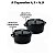 Kit Conjunto Caçarola Hercules Revestimento Ceramico Indução Preta 4,3L + 4,3L + Utensilios De Silicone - Imagem 2