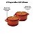 Kit Conjunto Caçarola Hercules Revestimento Ceramico Indução Laranja 4,3L + 4,3L + Utensilios De Silicone - Imagem 2