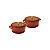 Kit Conjunto Caçarola Hercules Revestimento Ceramico Indução Laranja 1,3L + 1,3L - Imagem 1