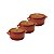 Kit Conjunto Caçarola Hercules Revestimento Ceramico Indução Laranja 1,3L + 1,3L + 1,3L - Imagem 1