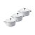 Kit Conjunto Caçarola Hercules Revestimento Ceramico Indução Branca 1,3L + 1,3L + 1,3L - Imagem 1