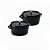 Kit Conjunto Caçarola Hercules Revestimento Ceramico Indução Preto 1,3L + 1,3L - Imagem 1