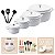 Kit Conjunto Caçarola Hercules Revestimento Ceramico Indução Branca 1,4L + 2,4L + 4,3L + 6,8L + Utensilios De Silicone - Imagem 3