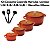Kit Conjunto Caçarola Hercules Revestimento Ceramico Indução Laranja 1,4L + 2,4L + 4,3L + 6,8L + Utensilios De Silicone - Imagem 3