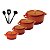 Kit Conjunto Caçarola Hercules Revestimento Ceramico Indução Laranja 1,4L + 2,4L + 4,3L + 6,8L + Utensilios De Silicone - Imagem 1
