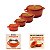 Kit Conjunto Caçarola Hercules Revestimento Ceramico Indução Laranja 1,4L + 2,4L + 4,3L + 6,8L - Imagem 3