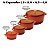 Kit Conjunto Caçarola Hercules Revestimento Ceramico Indução Laranja 1,4L + 2,4L + 4,3L + 6,8L - Imagem 2