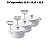 Kit Conjunto Caçarola Hercules Revestimento Ceramico Indução Branca 6,8L + 6,8L + 6,8L + Utensilios De Silicone - Imagem 2