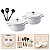 Kit Conjunto Caçarola Hercules Revestimento Ceramico Indução Branca 6,8L + 6,8L + Utensilios De Silicone - Imagem 3