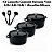 Kit Conjunto Caçarola Hercules Revestimento Ceramico Indução Preta 4,3L + 4,3L + 4,3L + Utensilios De Silicone - Imagem 4