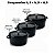 Kit Conjunto Caçarola Hercules Revestimento Ceramico Indução Preta 4,3L + 4,3L + 4,3L + Utensilios De Silicone - Imagem 2