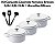 Kit Conjunto Caçarola Hercules Revestimento Ceramico Indução Branca 4,3L + 4,3L + 4,3L + Utensilios De Silicone - Imagem 3