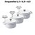 Kit Conjunto Caçarola Hercules Revestimento Ceramico Indução Branca 4,3L + 4,3L + 4,3L + Utensilios De Silicone - Imagem 4