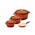 Kit Conjunto Caçarola e Frigideira Hercules Revestimento Ceramico Indução Laranja 2,4L + 4,3L + 6,8L + 3L - Imagem 1