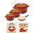 Kit Conjunto Caçarola e Frigideira Hercules Revestimento Ceramico Indução Laranja 2,4L + 4,3L + 6,8L + 3L - Imagem 2