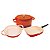 Kit Caçarola Com Assadeira e Frigideira Hercules Antiaderente Ceramico Laranja Pequena PA9000 - Imagem 1